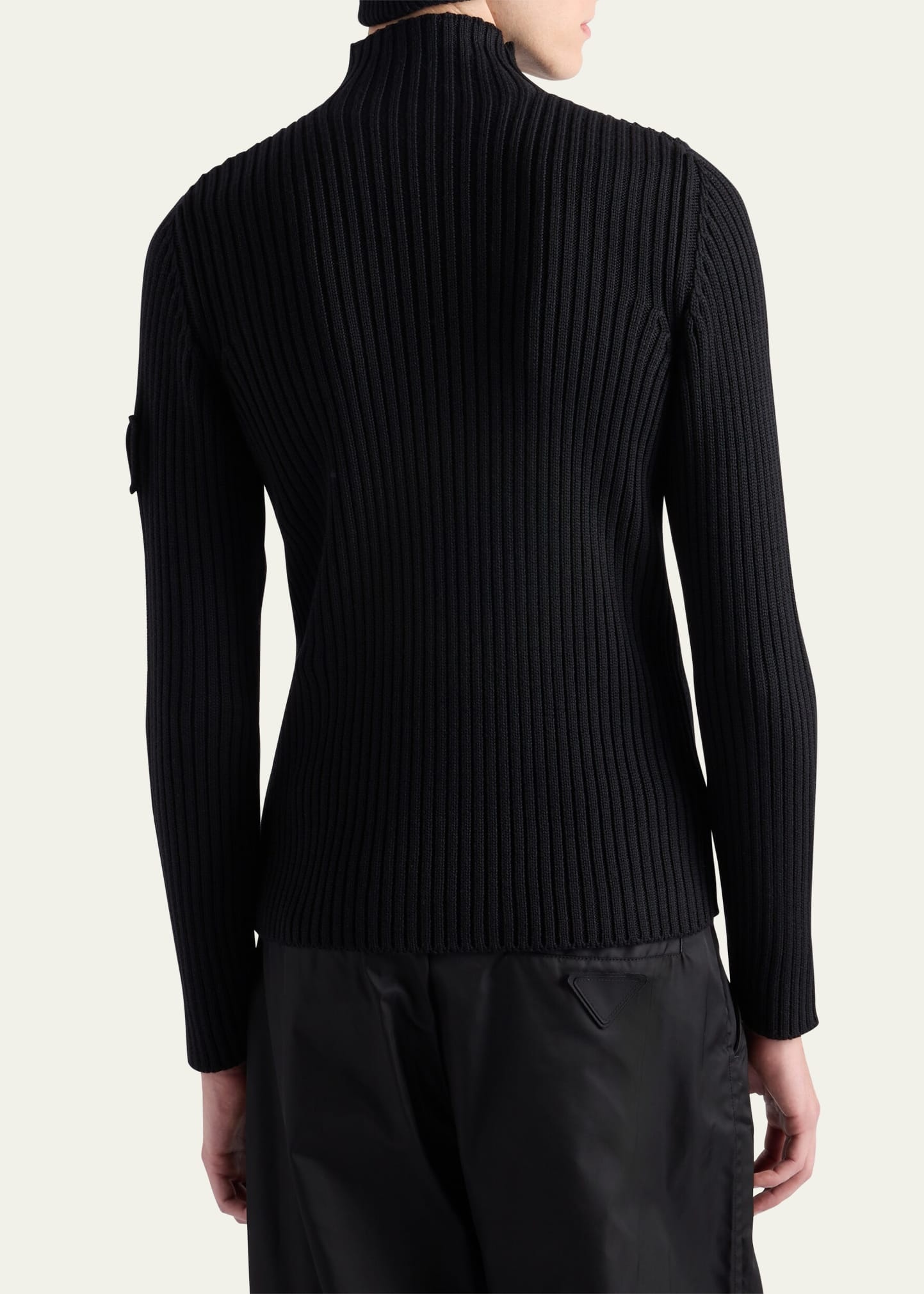Men's Ribbed Wool Mock-Neck Sweater - 3