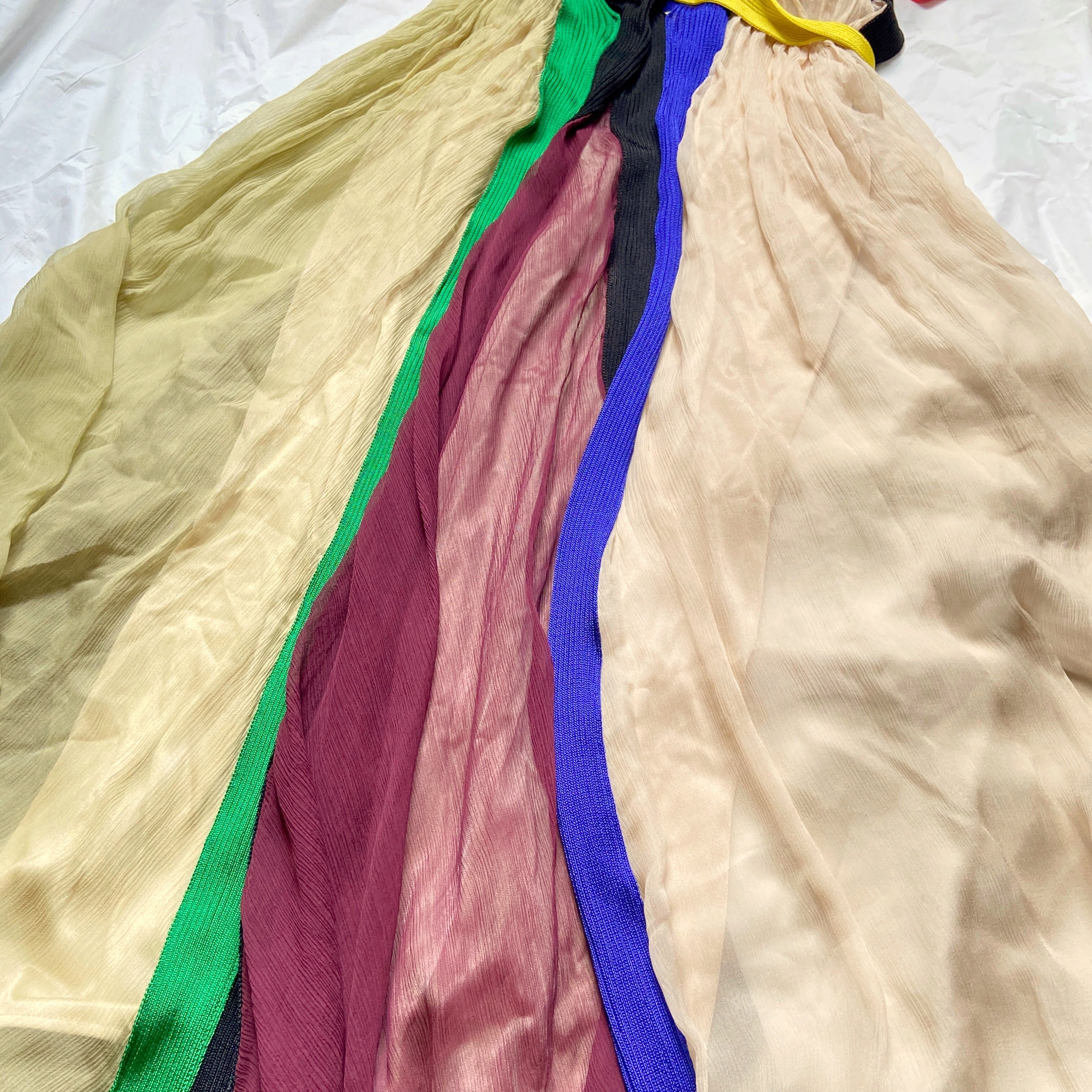 Jean Paul Gaultier Spring 2009 Sex And The City 2 Rainbow Plunging Neckline Cutout Open Back Maxi Dr - 12