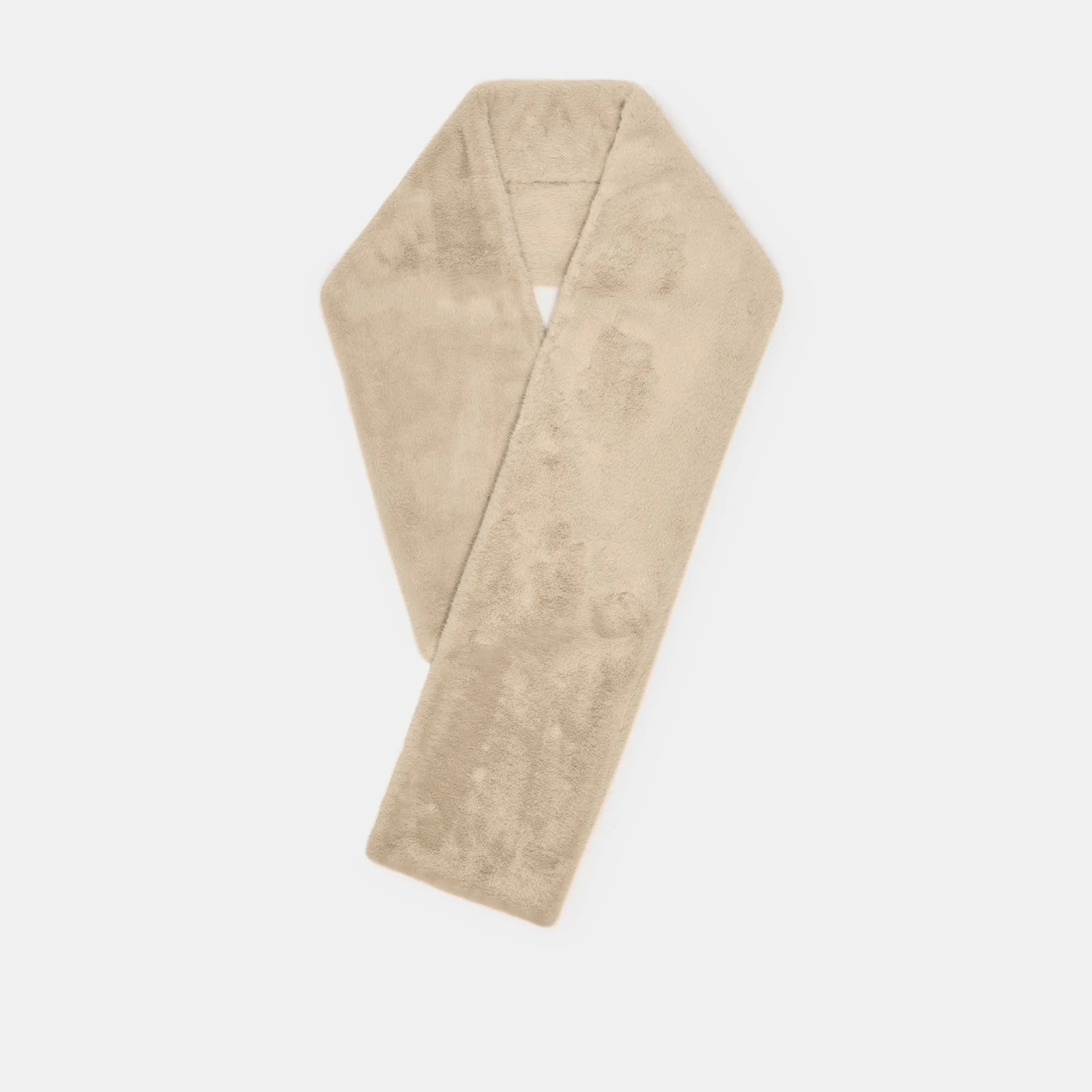 FAUX FUR SCARF STONE - 1