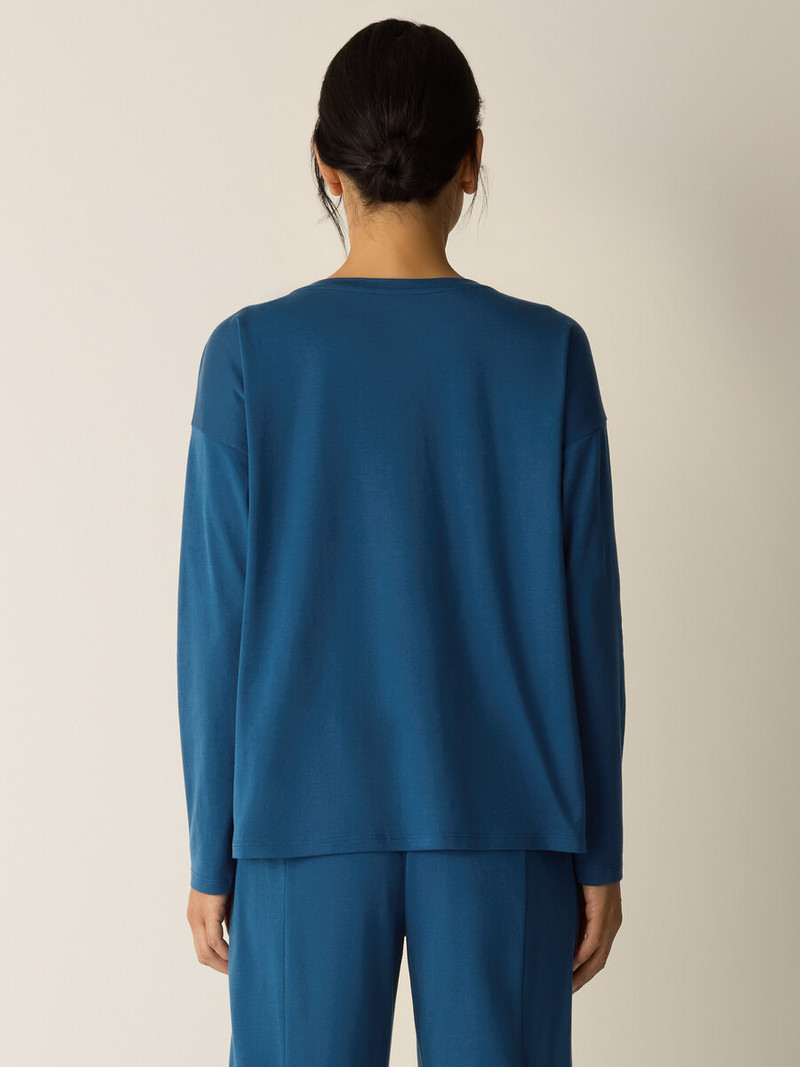 Organic Cotton Interlock Jewel Neck Sleep Top 4