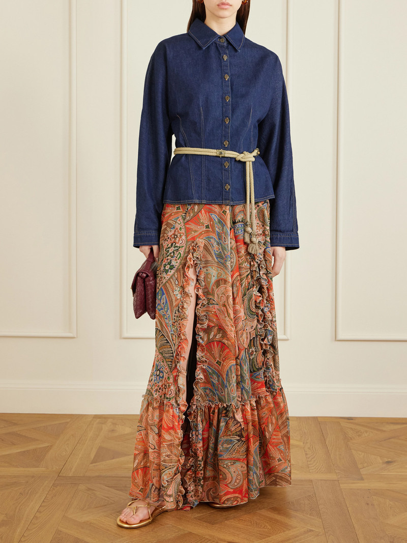 Etro Printed Silk Maxi Skirt outlook