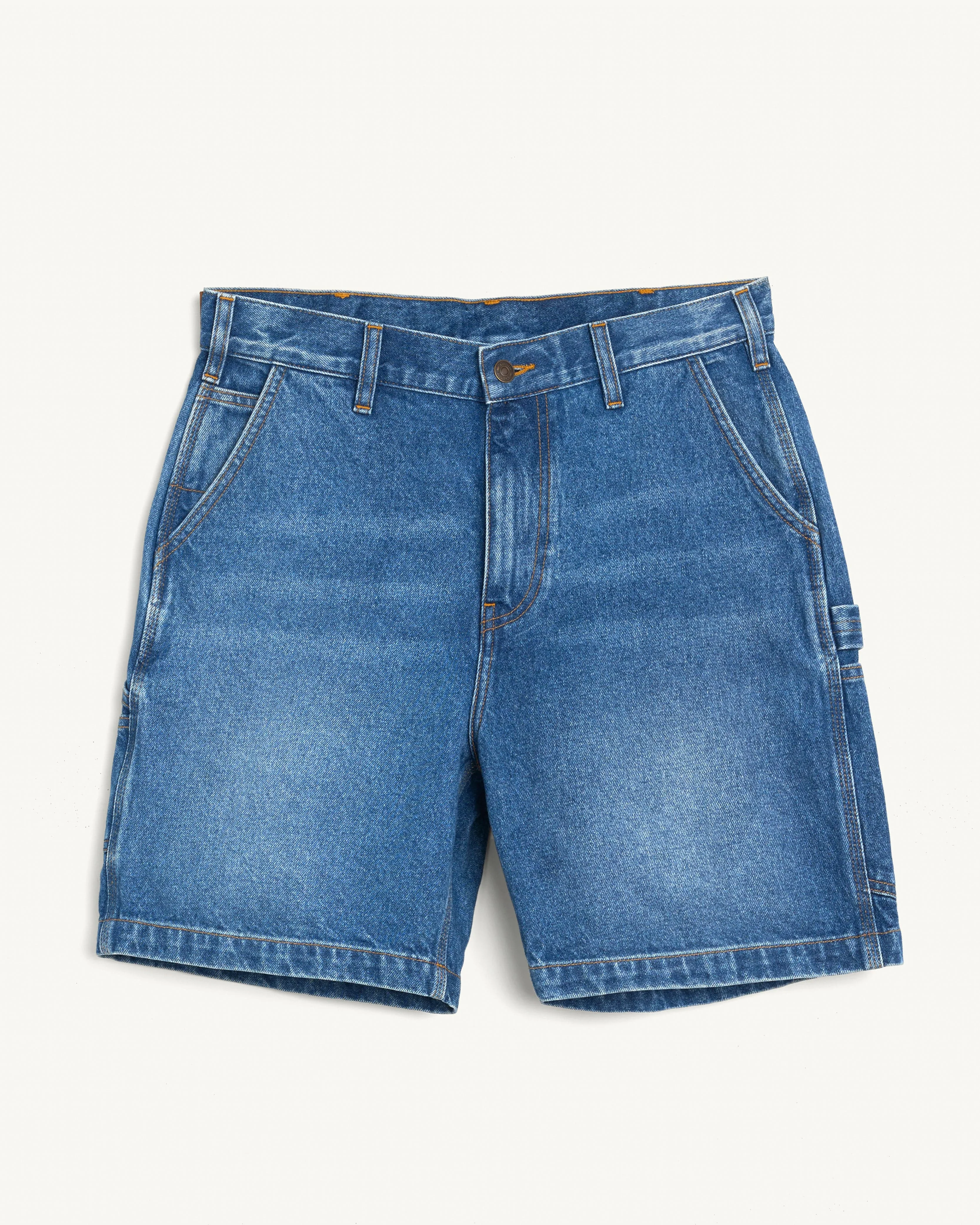 DENIM PAINTER SHORT - INDIGO - 1
