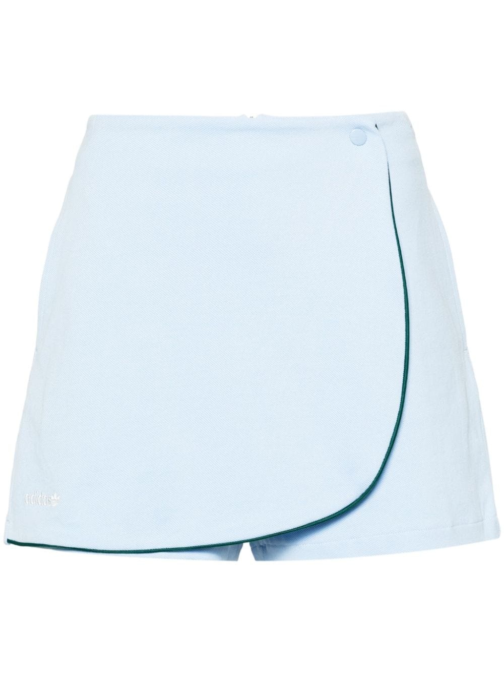 logo-embroidered cotton skort - 1