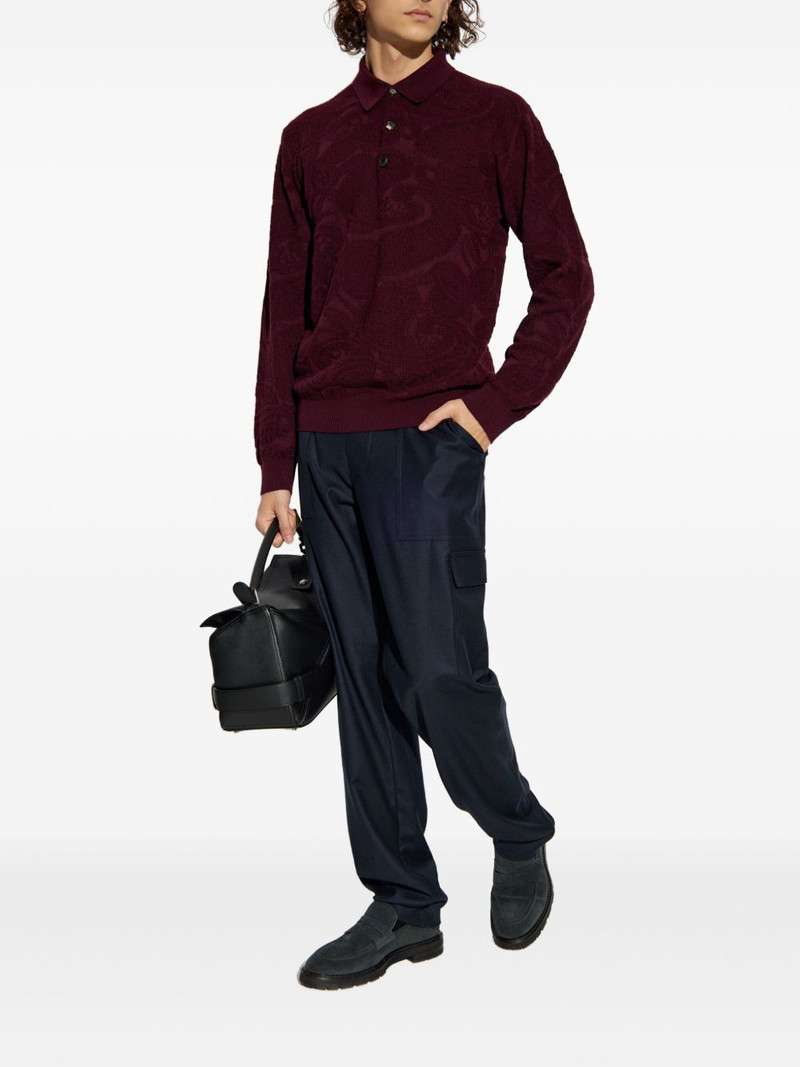 Etro textured polo shirt outlook