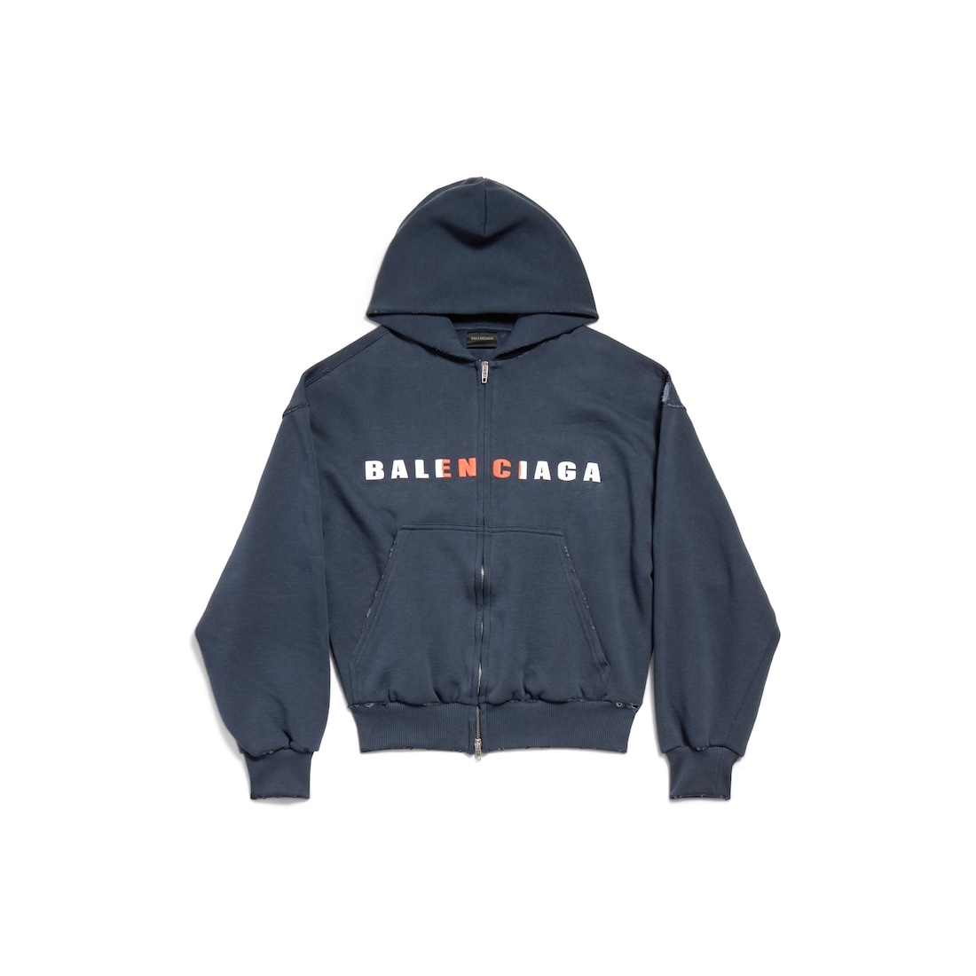 International Zip-up Hoodie Small Fit in Marine Blue - 1