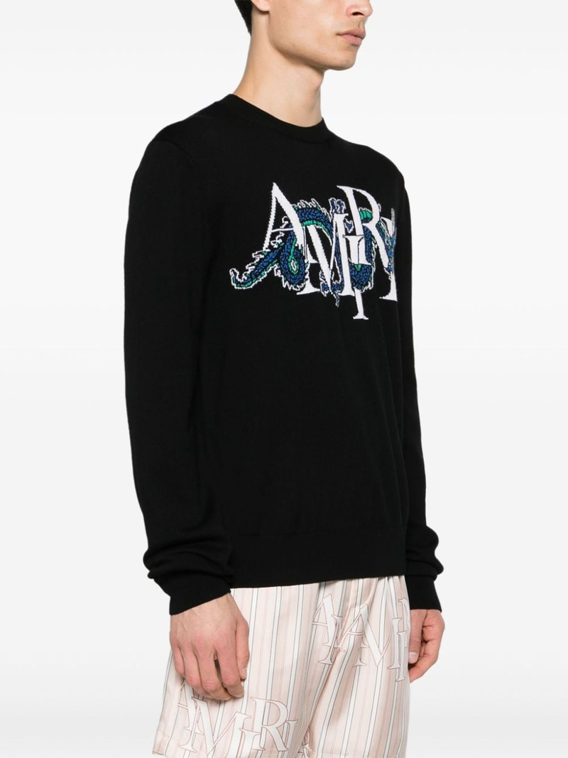 logo-jacquard wool-blend jumper 3