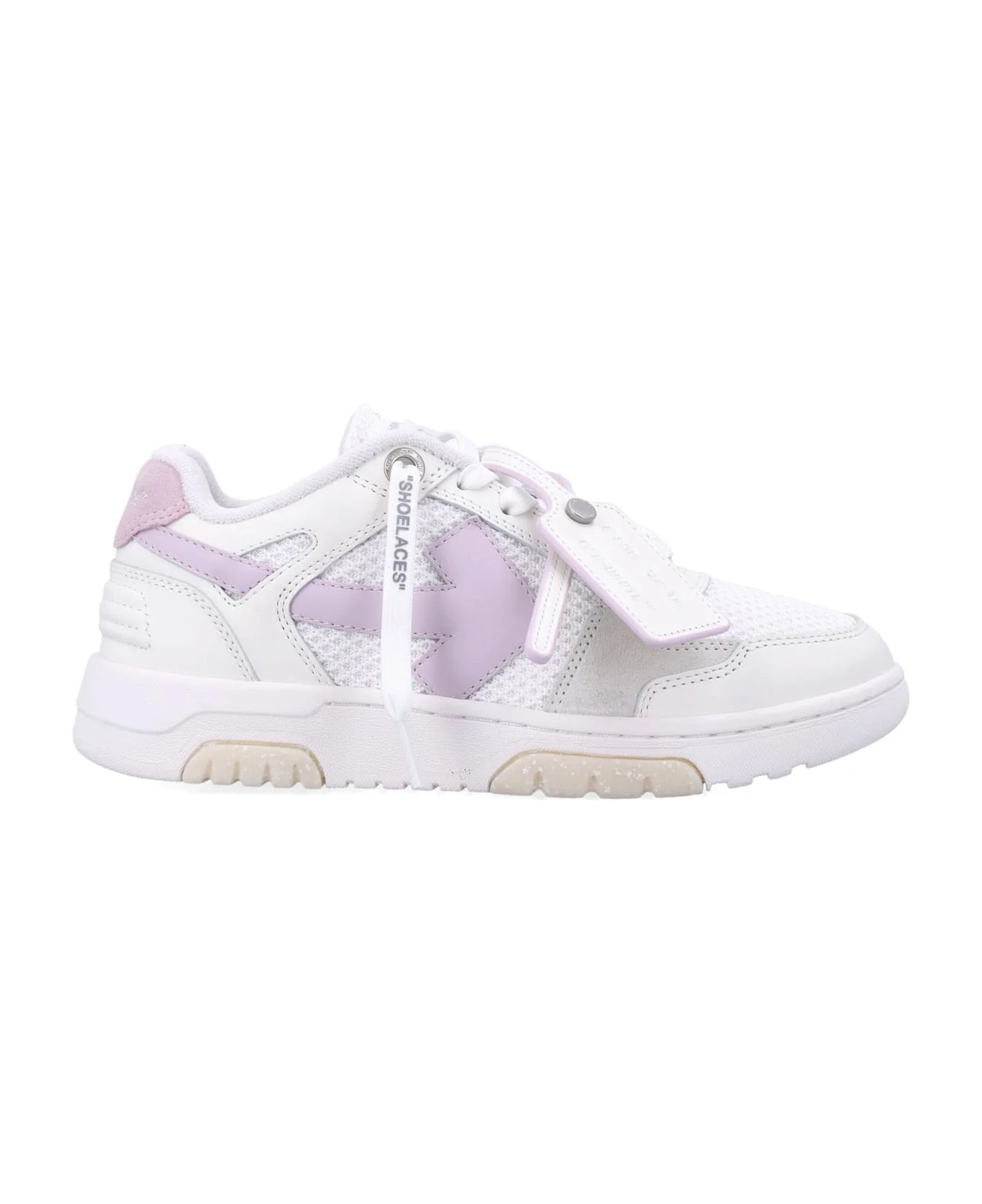 Off-white Slim Out Of Office White Lilac Woman's Sneakers - 1