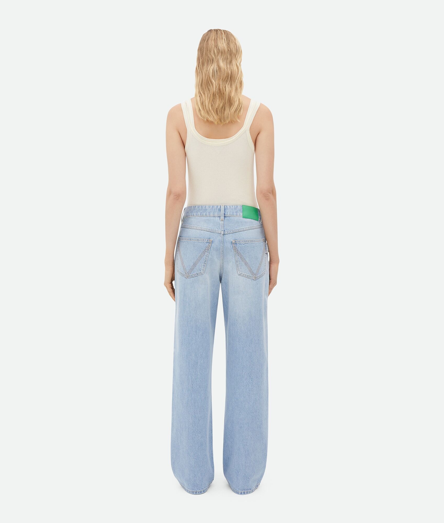 Wide Leg Light-Bleached Denim - 3