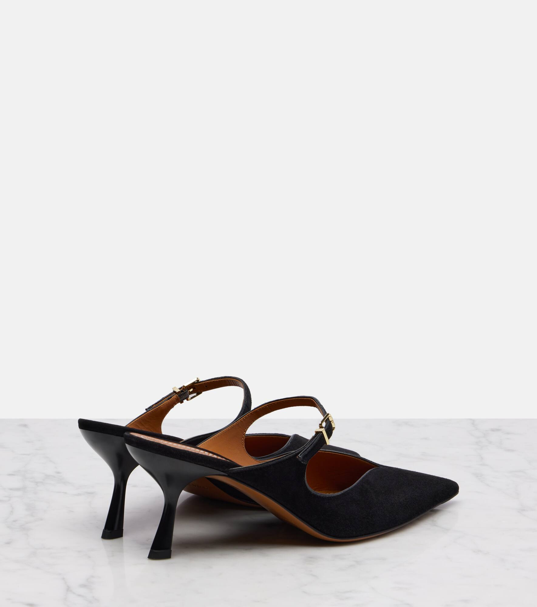Aura 65 cutout suede mules - 2