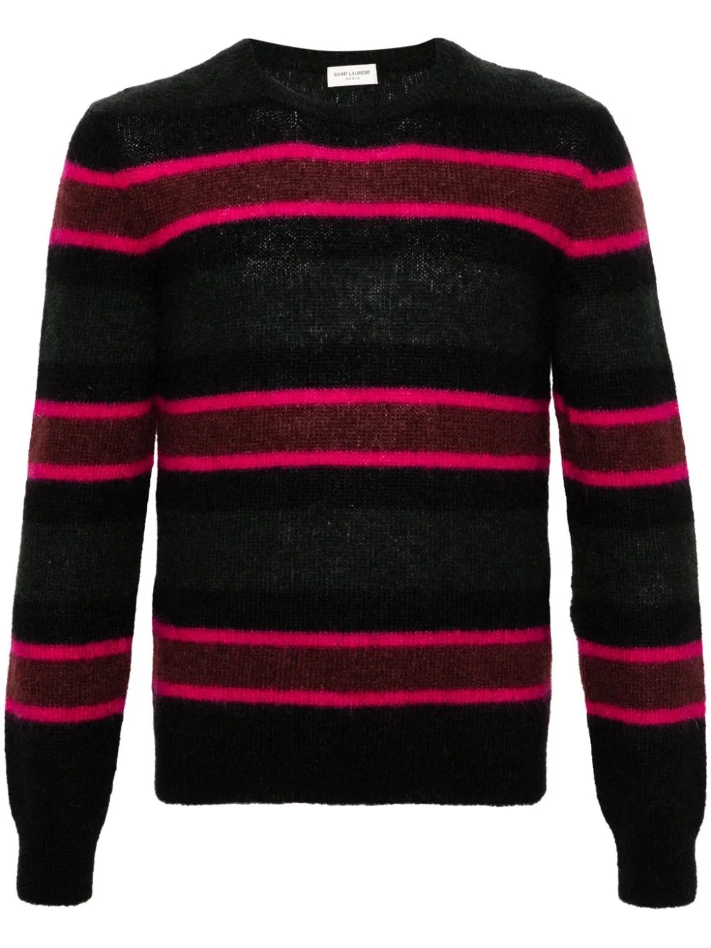 striped crew neck jumper - 1