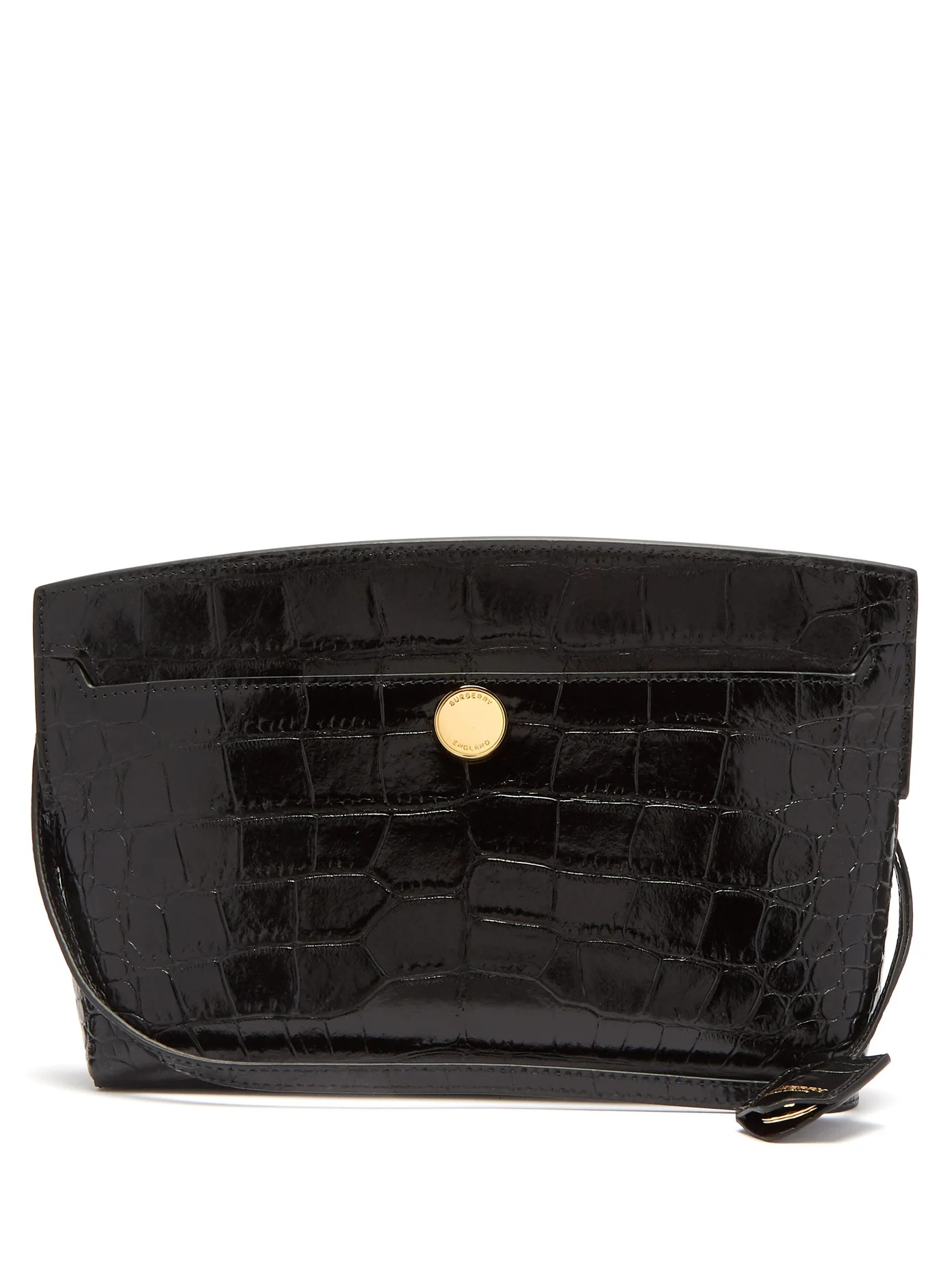 Society crocodile-effect leather cross-body bag - 1