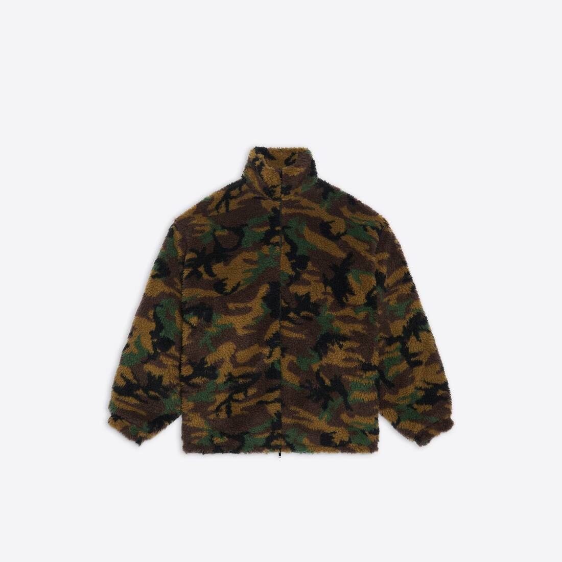 Men's Camo Zip-up Jacket in Green - 1