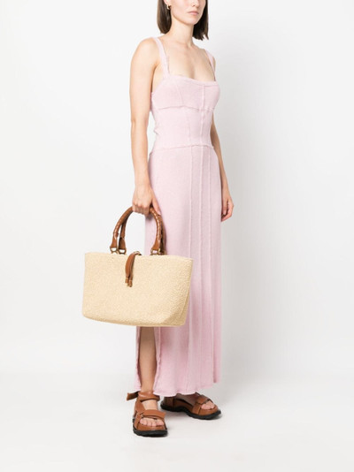 Chloé Marcie linen tote bag outlook