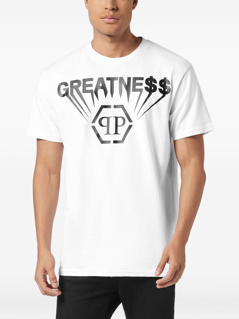 PHILIPP PLEIN Greatness logo-print T-shirt outlook