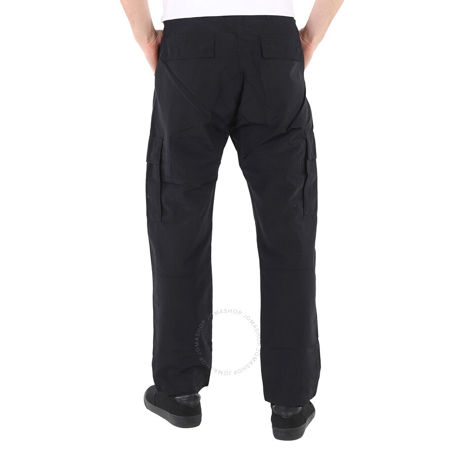 Marcelo Burlon Men's Black White Cross Logo Cargo Pants - 4
