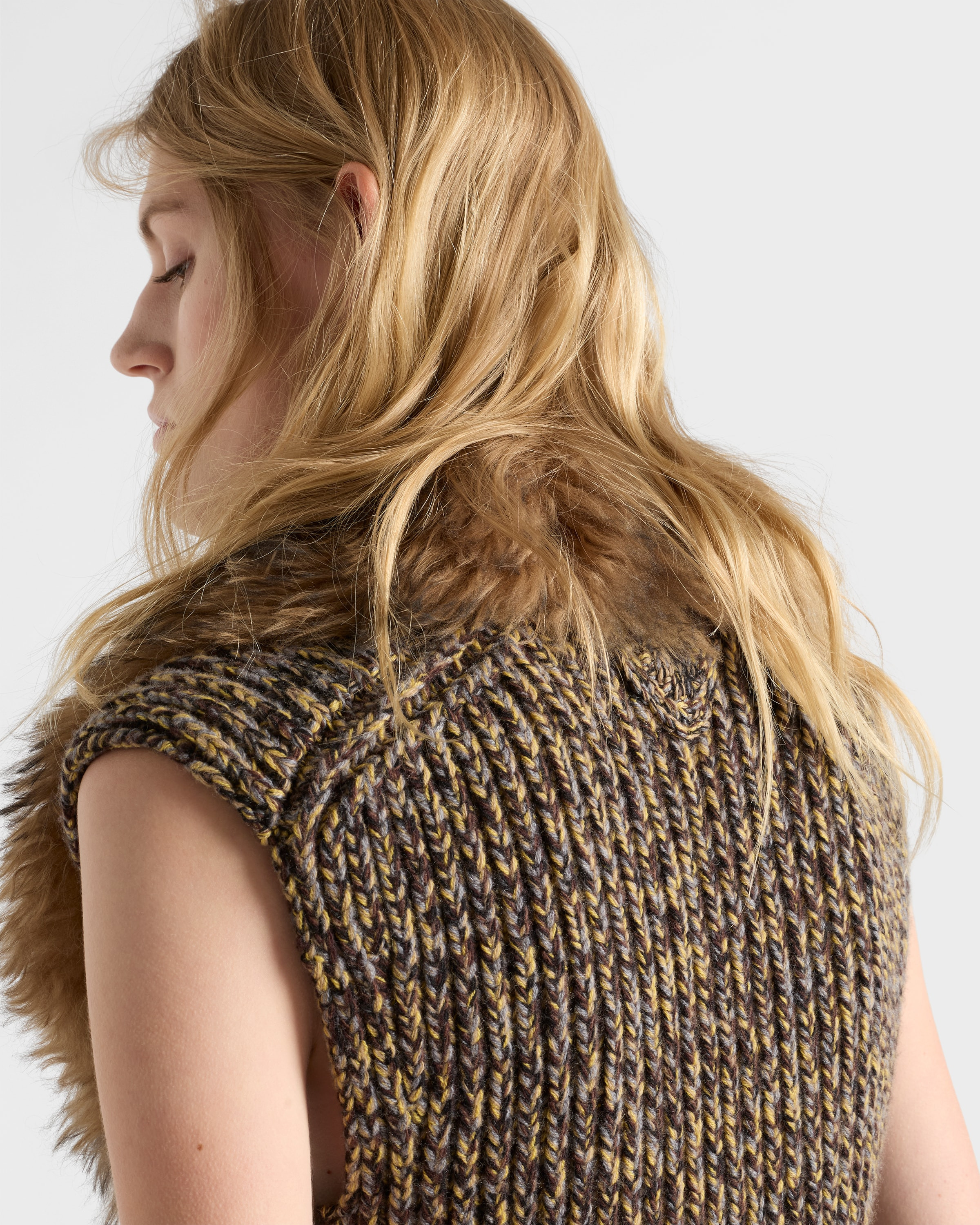 Shetland wool and cashmere V-neck dress - 6