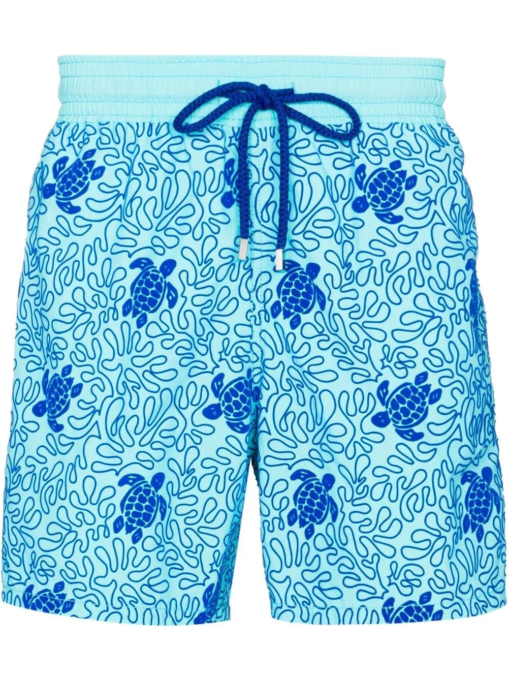 turtle-print swimming shorts - 1