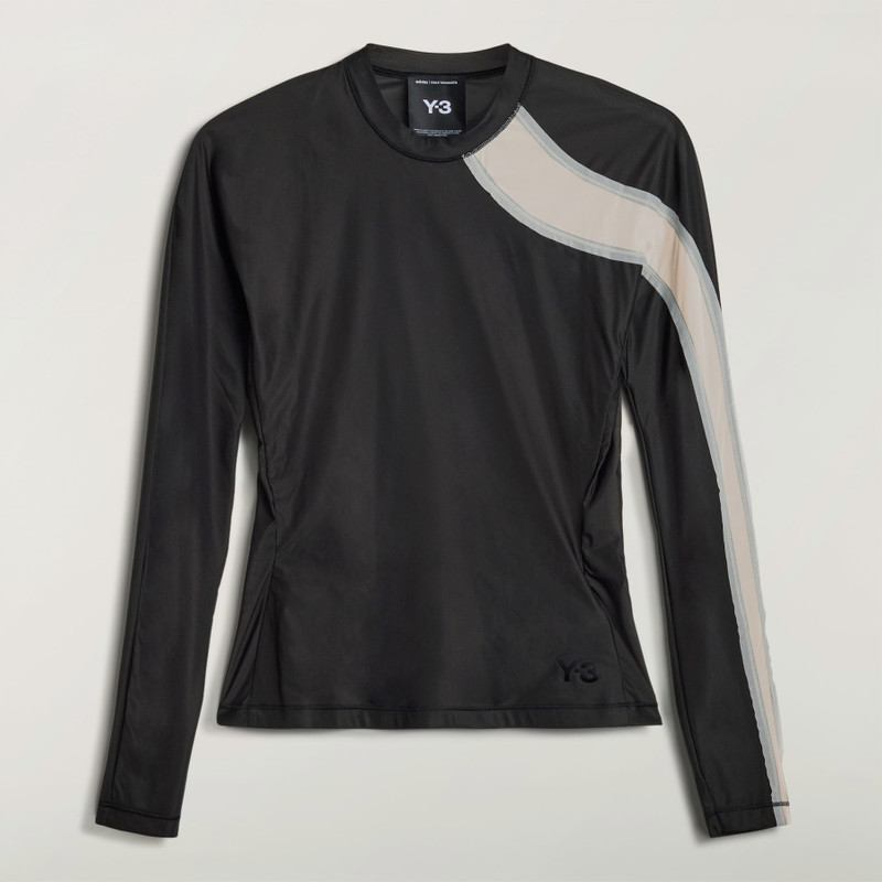 Y-3 MESH FITTED LONGSLEEVE TEE 1