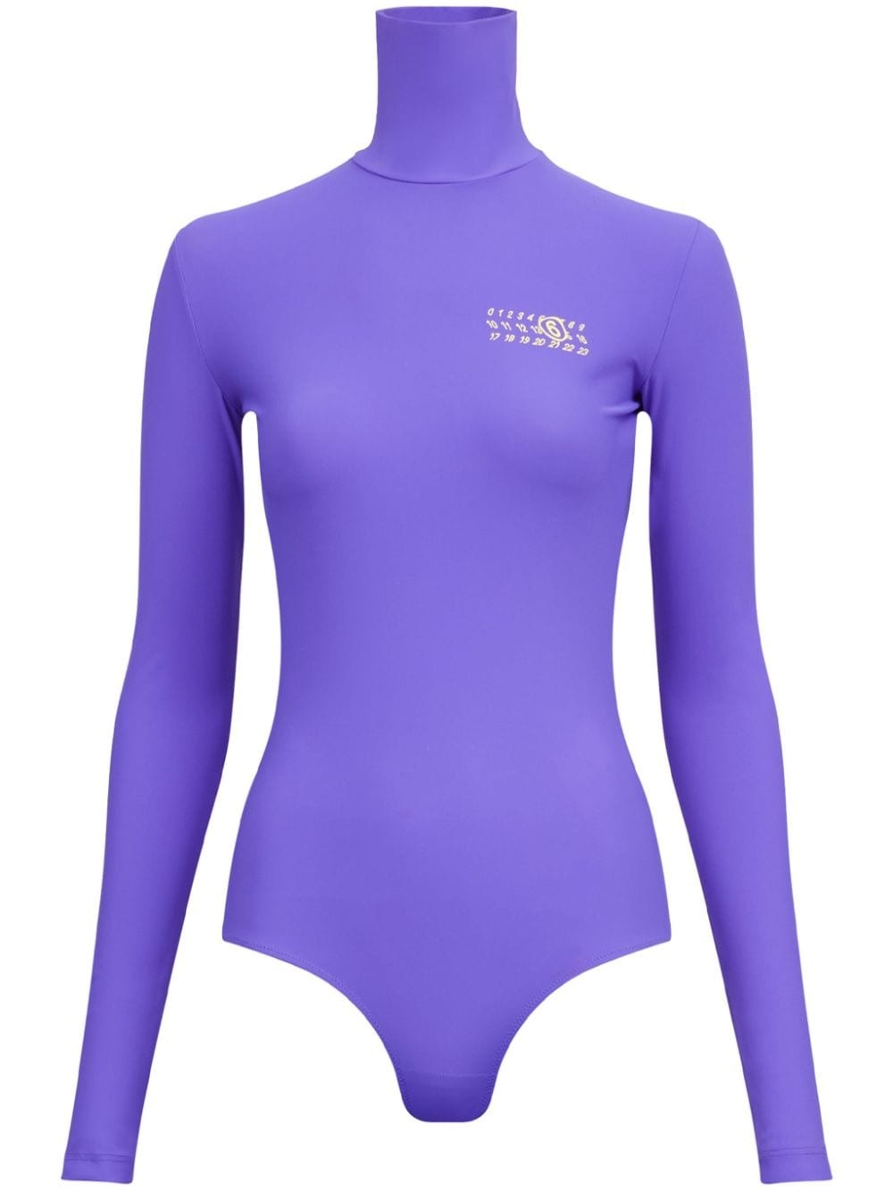 graphic-print long-sleeve bodysuit - 1