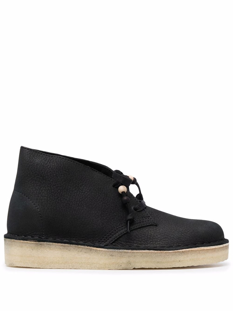 Nubuck leather lace-up ankle boots 1