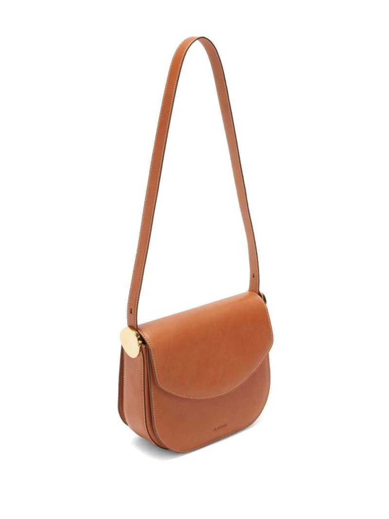 Jil Sander logo-debossed leather crossbody bag outlook