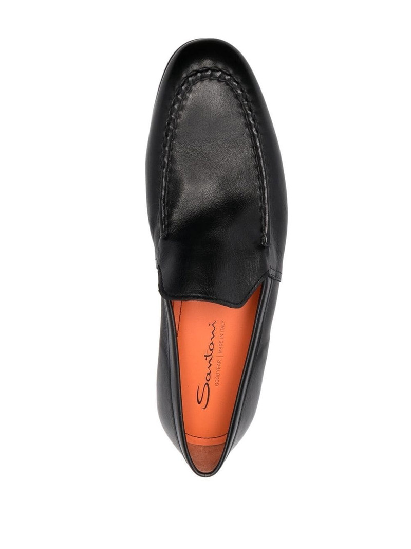 almond-toe leather loafers 4