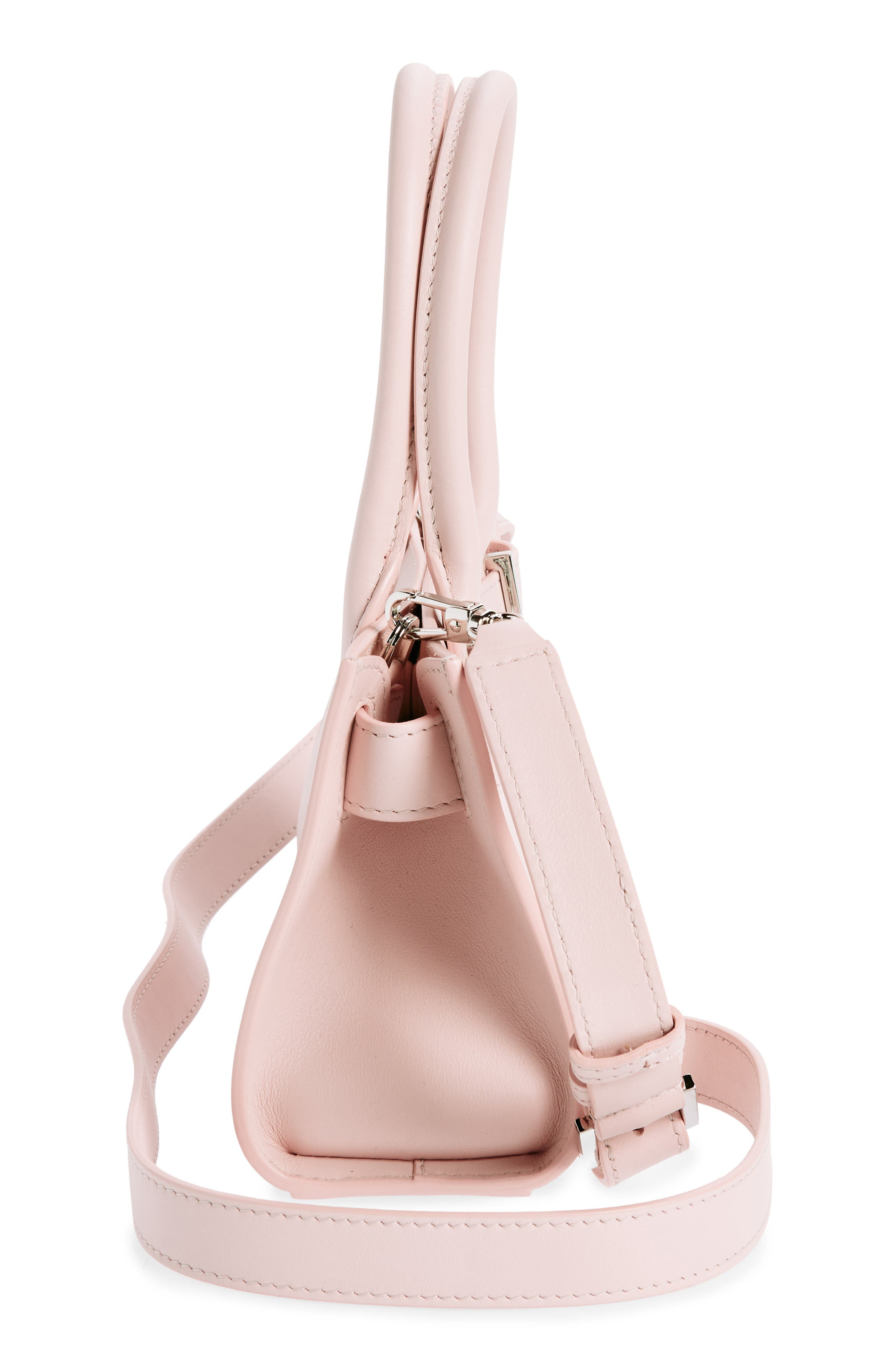 Versace Medusa Small Belted Leather Tote in Dusty Rose-Palaldium at Nordstrom - 6