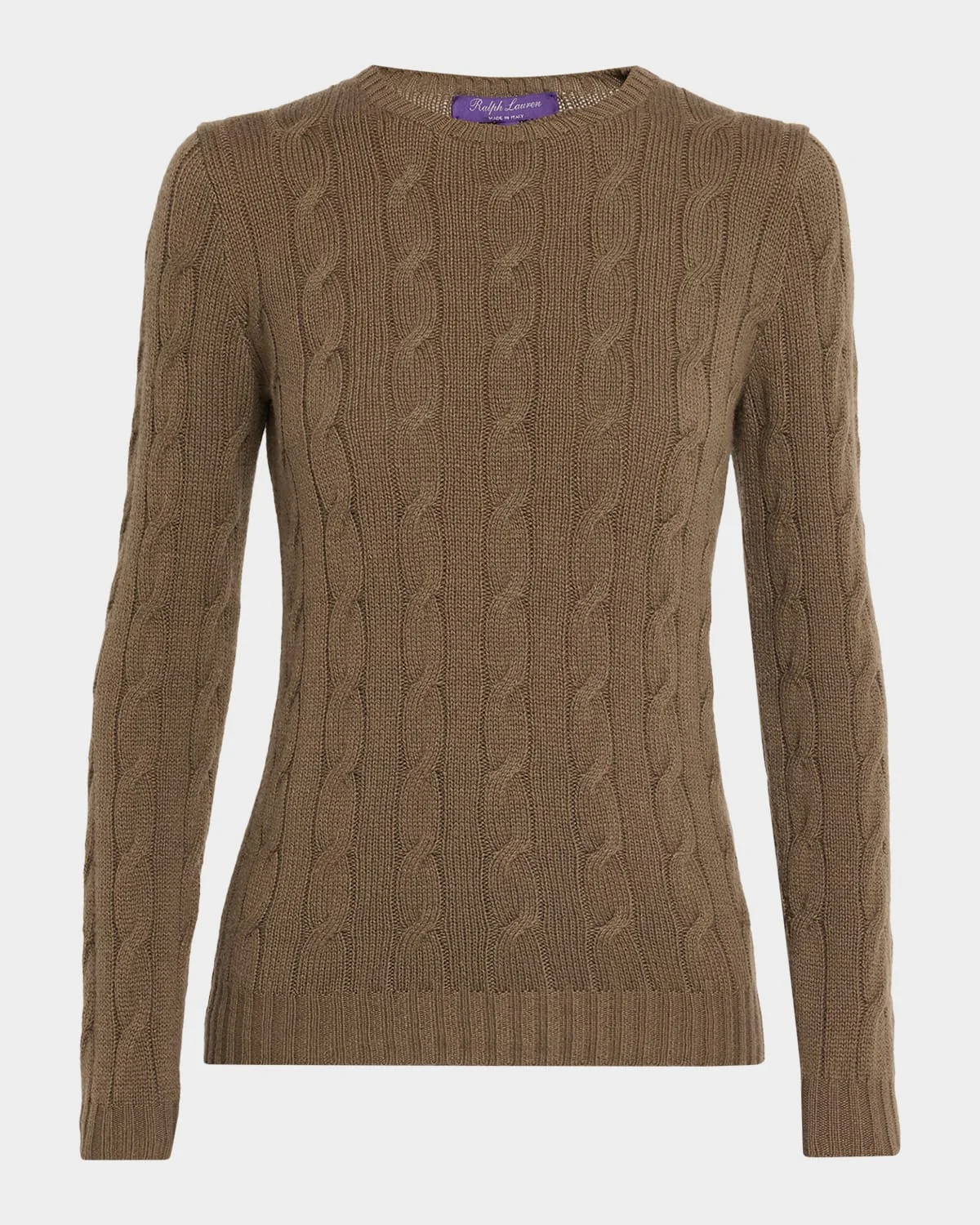 Cable-Knit Stretch Silk Sweater - 1