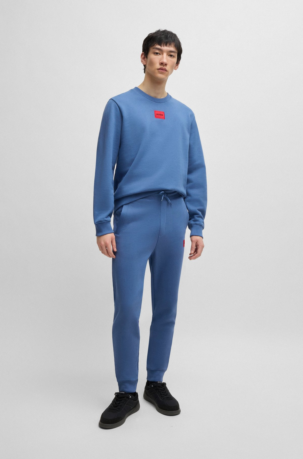 COTTON-TERRY REGULAR-FIT SWEATSHIRT WITH LOGO LABEL - 4