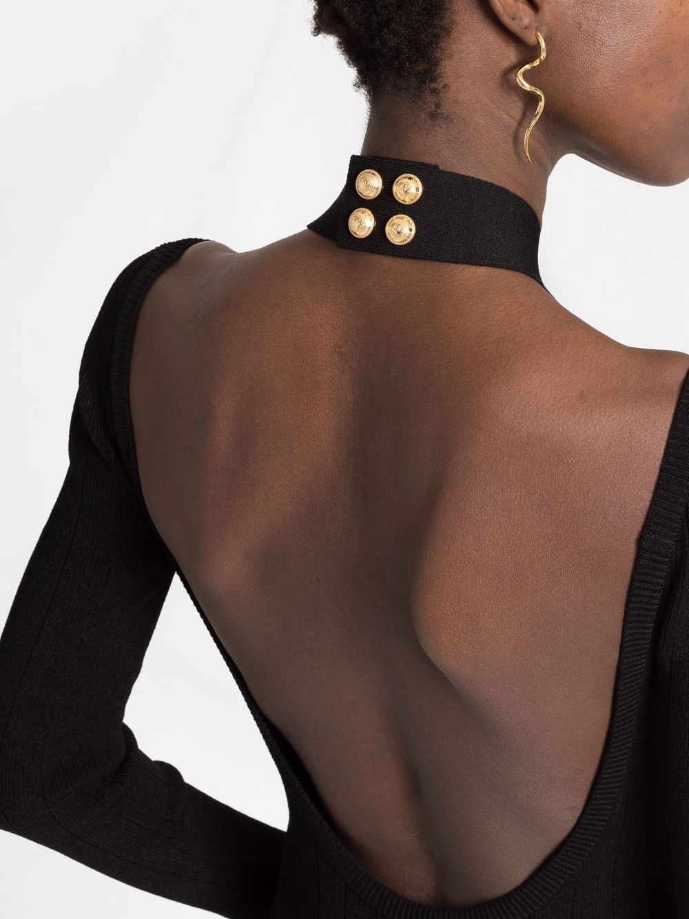 backless knitted dress - 3