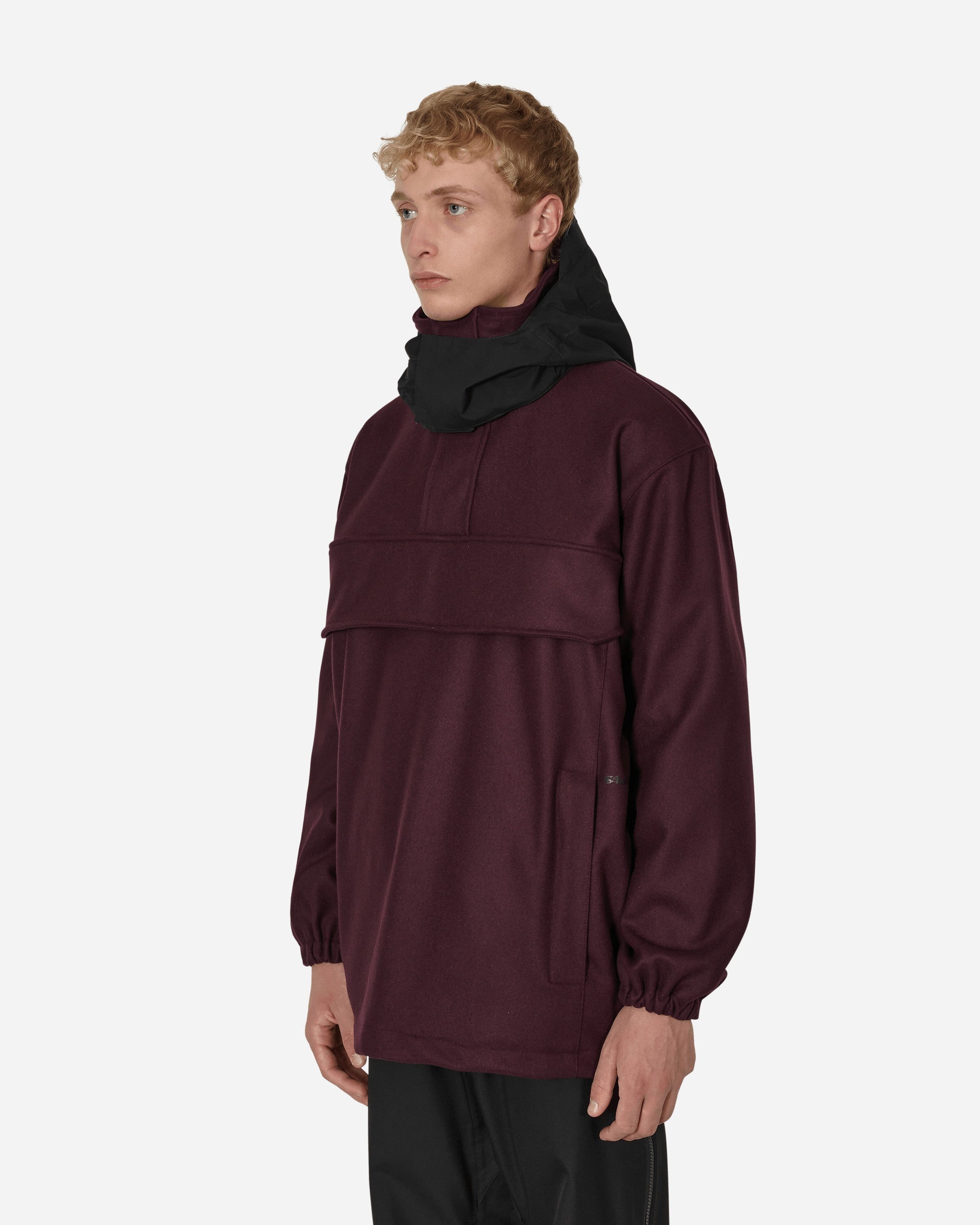 Wool Cloth Smock Jacket Red - 2