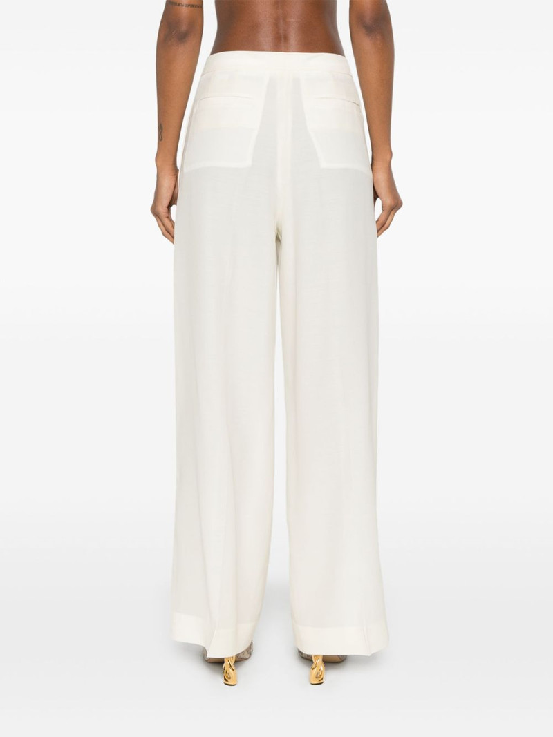 mid-rise organza palazzo pants 4