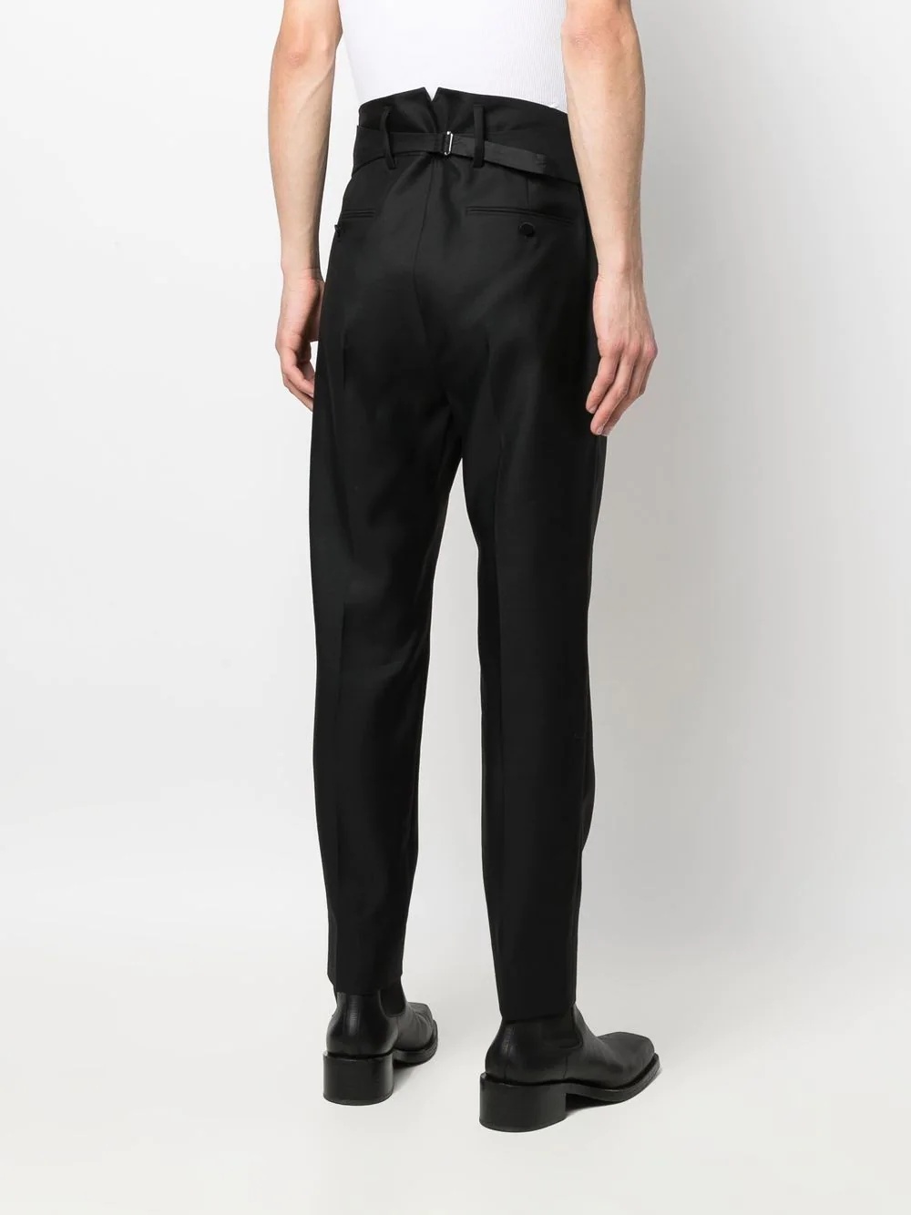 high-waisted tailored tuxedo trousers - 4