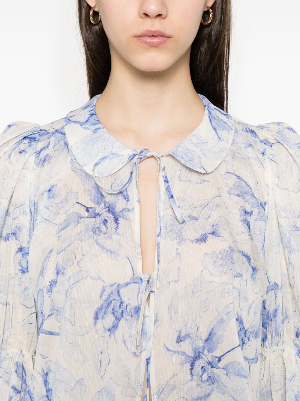 floral-print plouse - 5