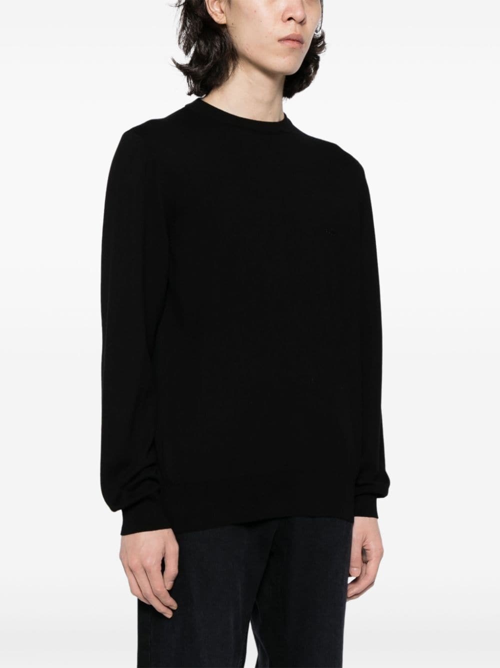 crew-neck cotton jumper - 3