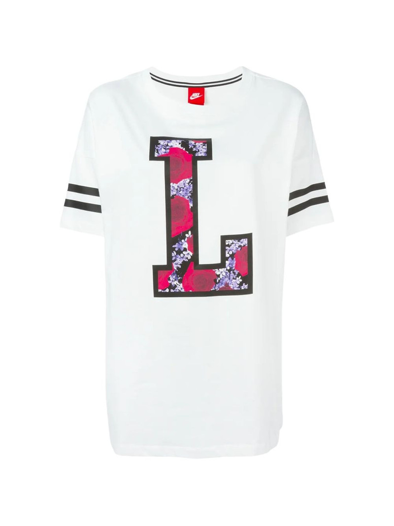 varsity print T-shirt 1
