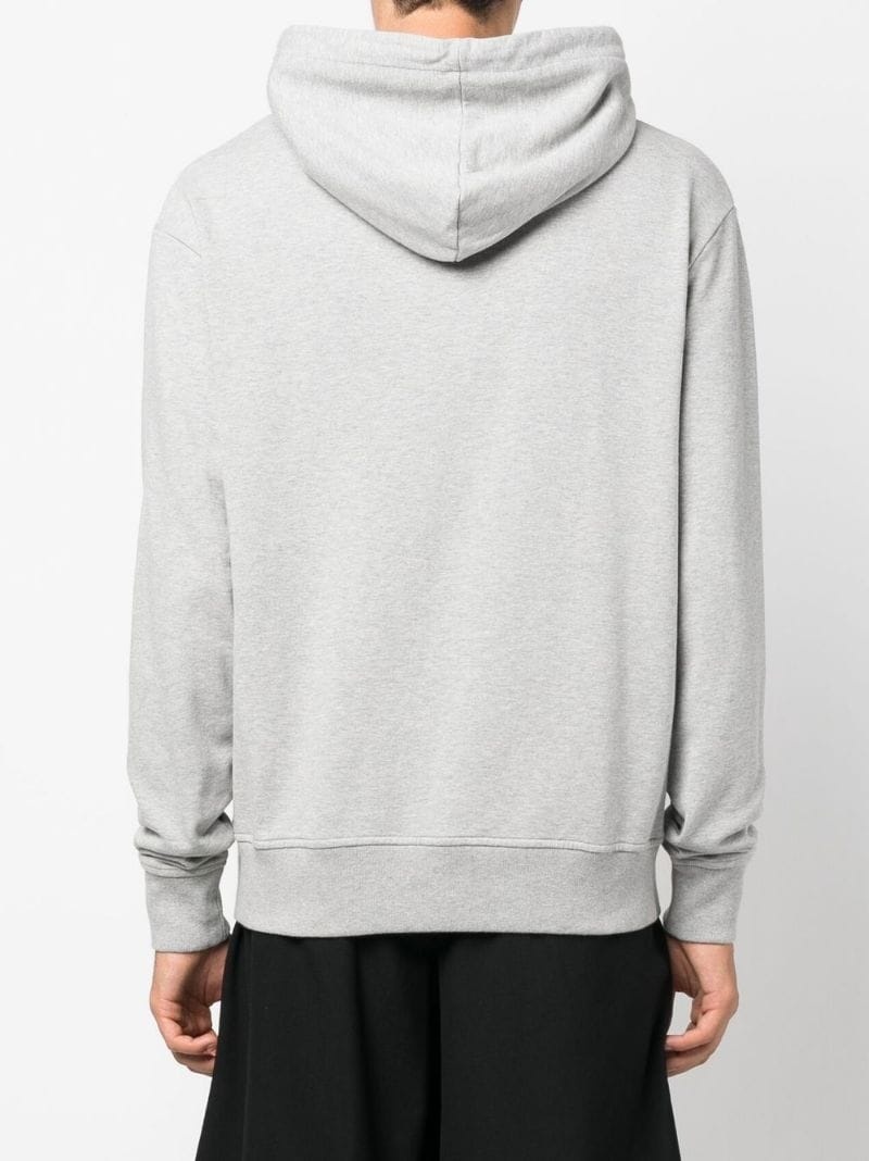 logo-embroidered drawstring hoodie - 4