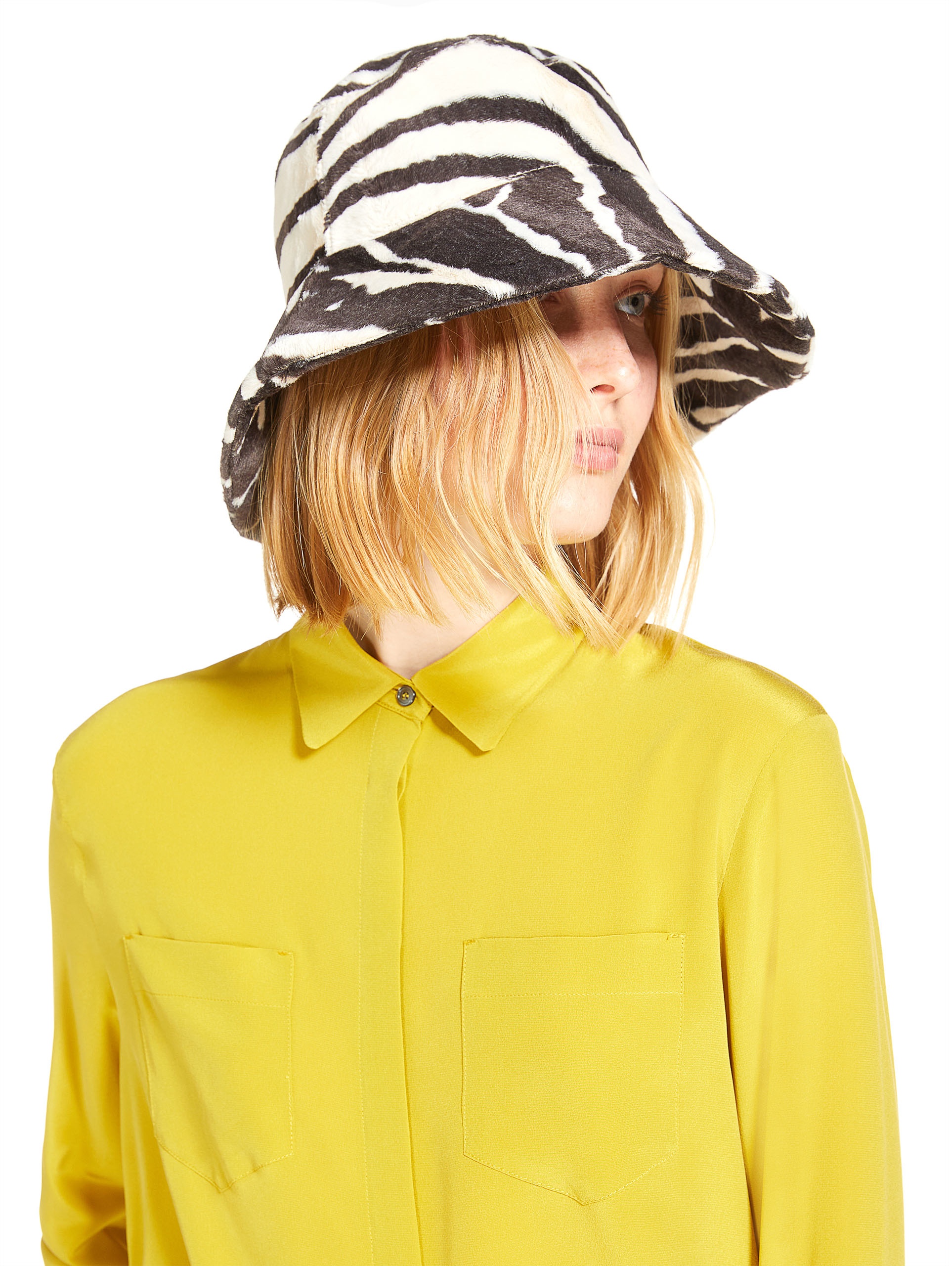 STREET Pony hair-look fabric hat - 3