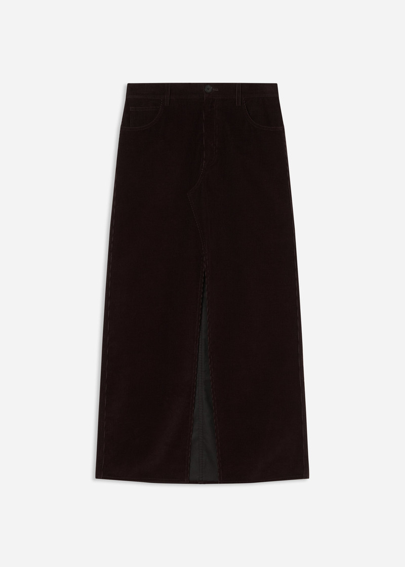 Corduroy Long Pencil Skirt 1