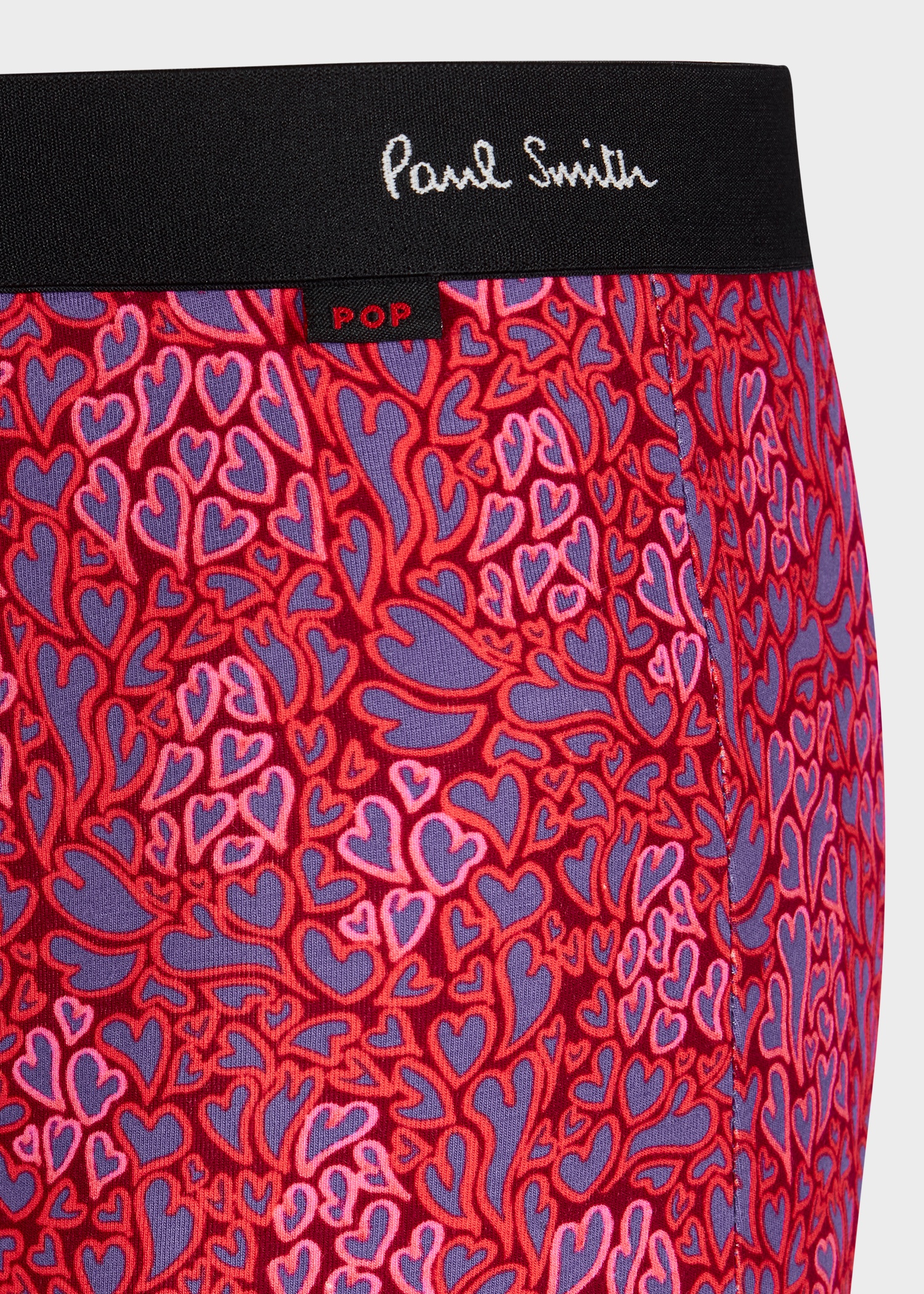 Red 'Wibbly Heart' Valentines Boxer Briefs - 3