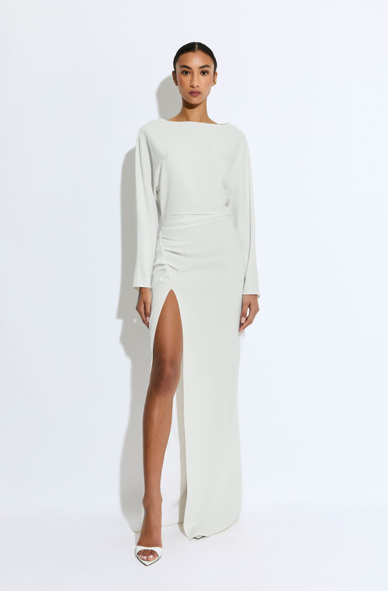 LAPOINTE Stretch Drape Crepe Off The Shoulder Dress outlook