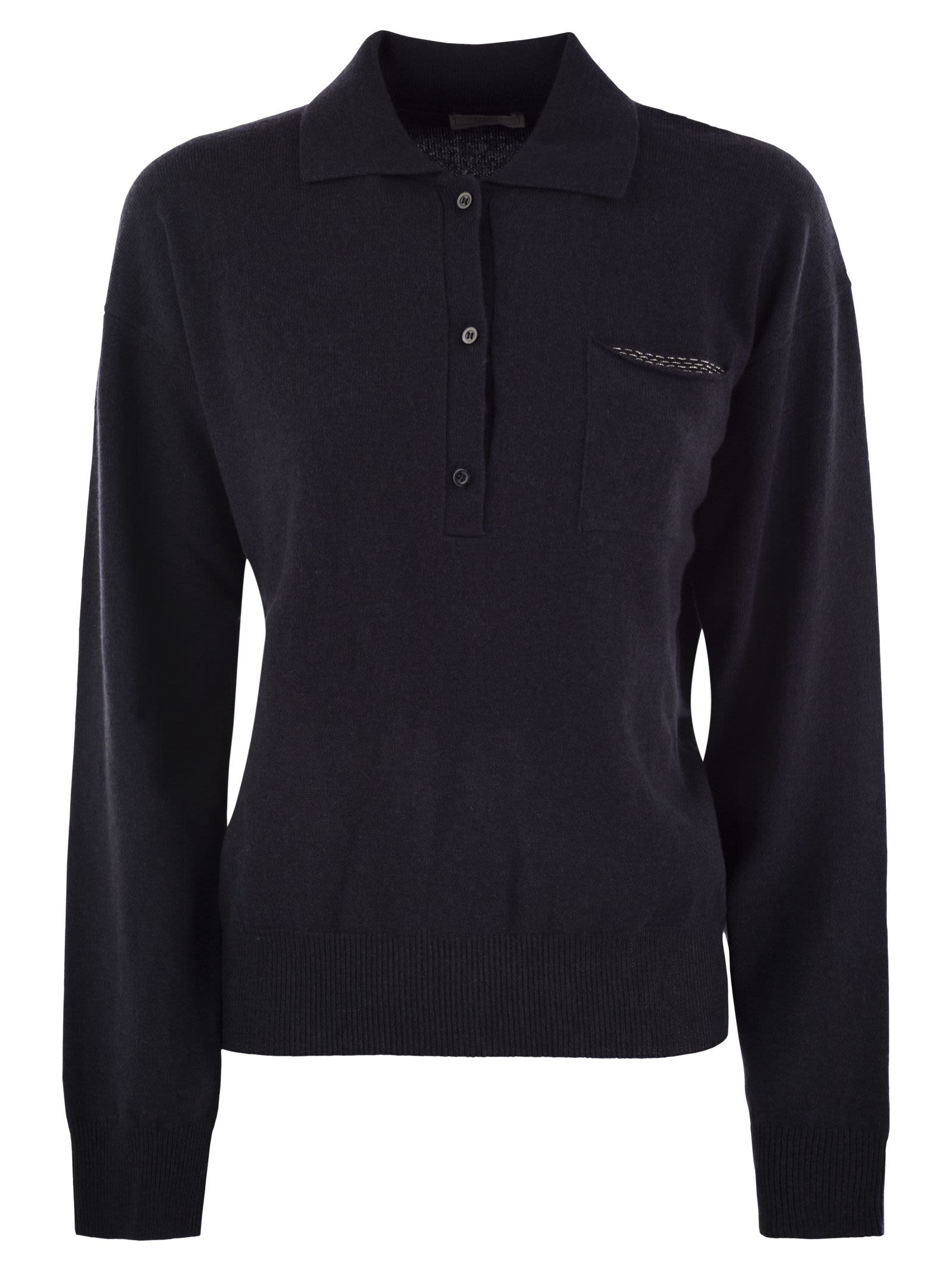 Peserico - Peserico Women Virgin Wool, Silk And Cashmere Tricot Sweater - 1