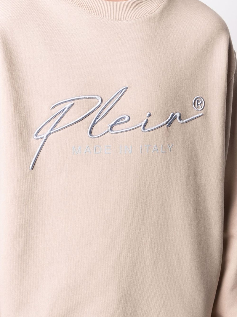 embroidered-logo sweatshirt 5
