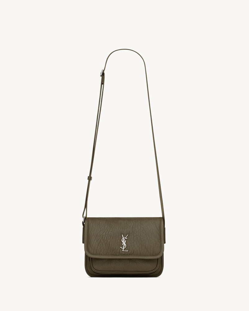 Niki Small Logo-Appliquéd Textured-Leather 메신저 백 - 1