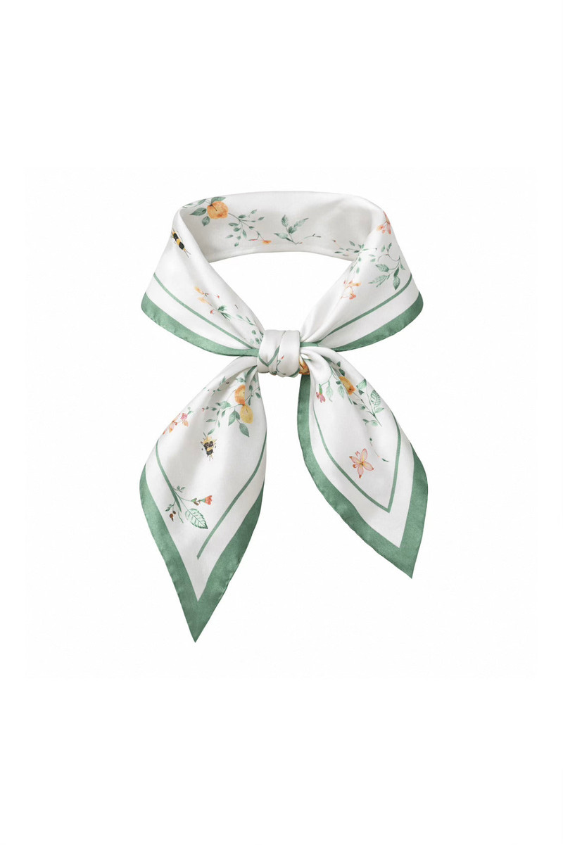 Flora Silk Twill Scarf 5