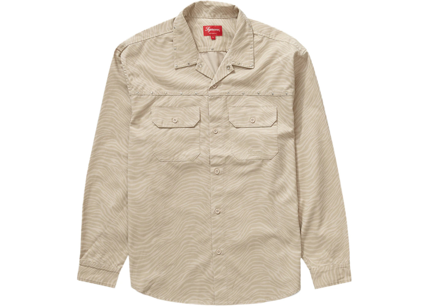 Supreme Studded Work Shirt Stone - 1