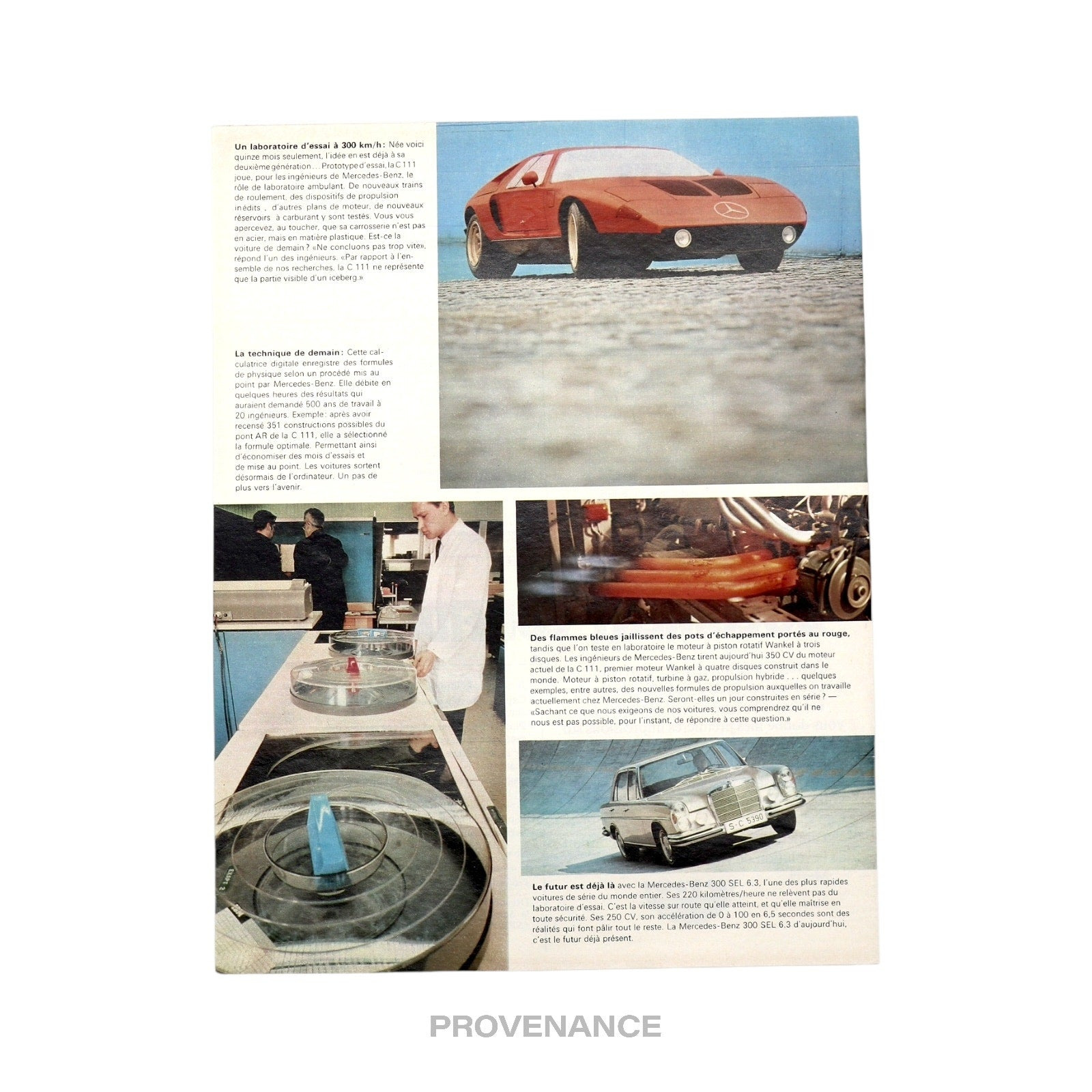 Mercedes-Benz - Mercedes-Benz Antique Vintage Newsprint Ad - C111 Concept - 3