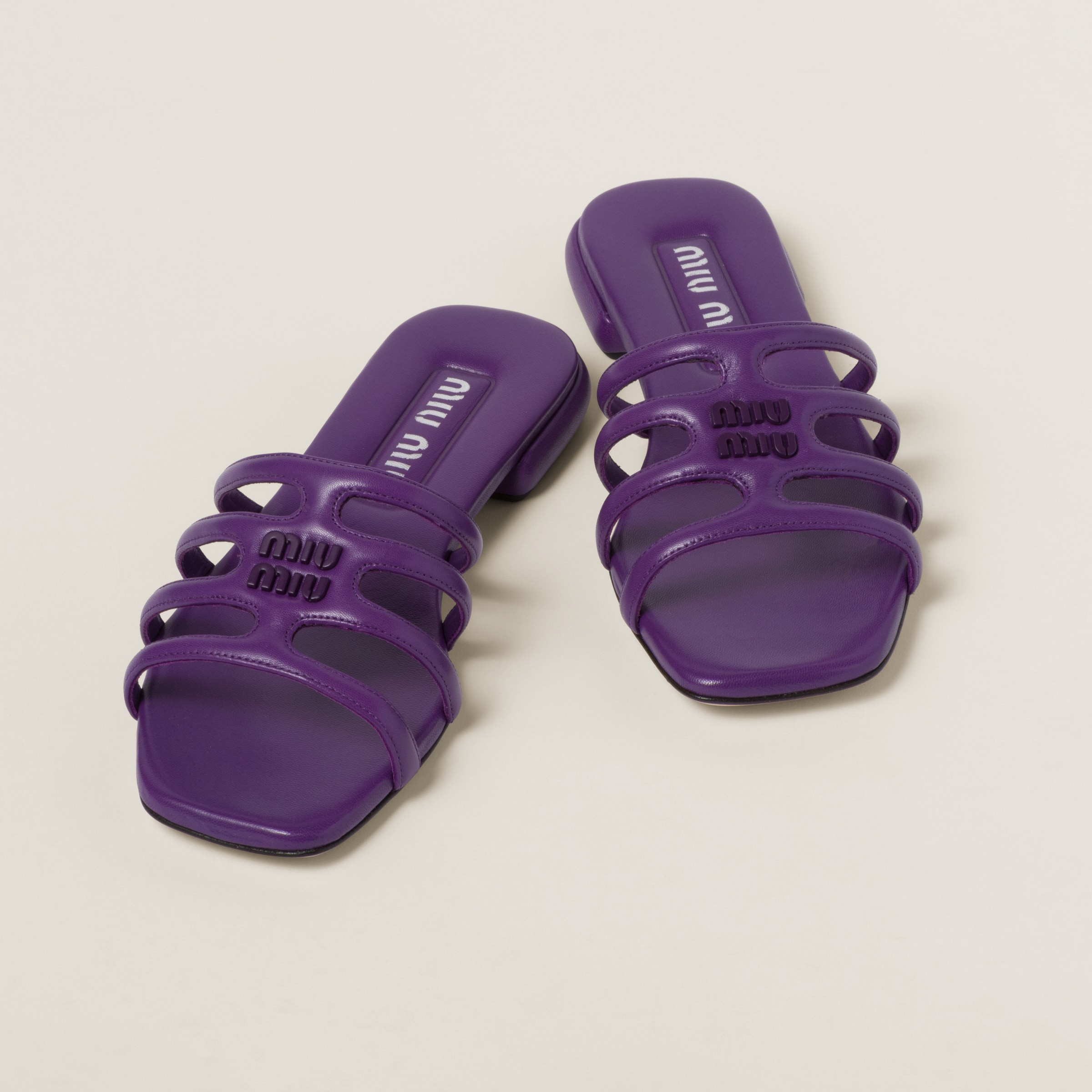 Padded leather sandals - 3