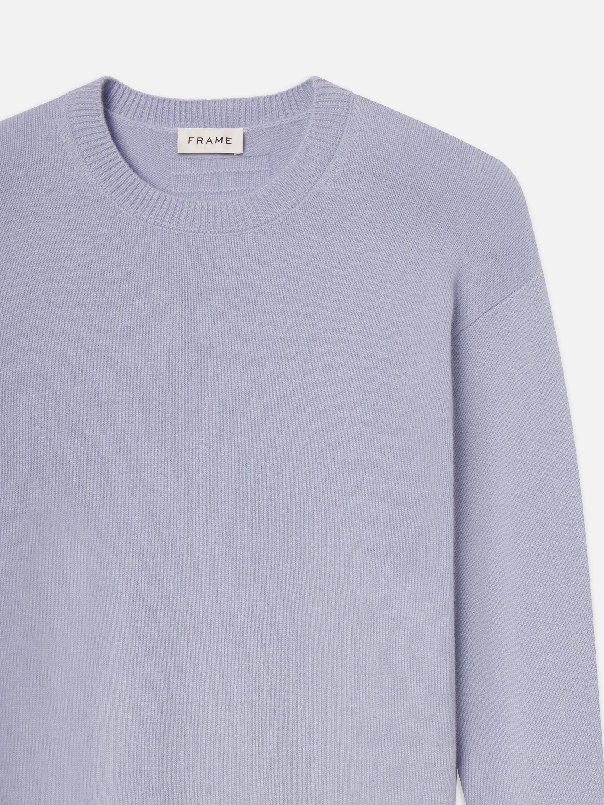 Light Weight Cashmere Crewneck in Baby Blue - 4