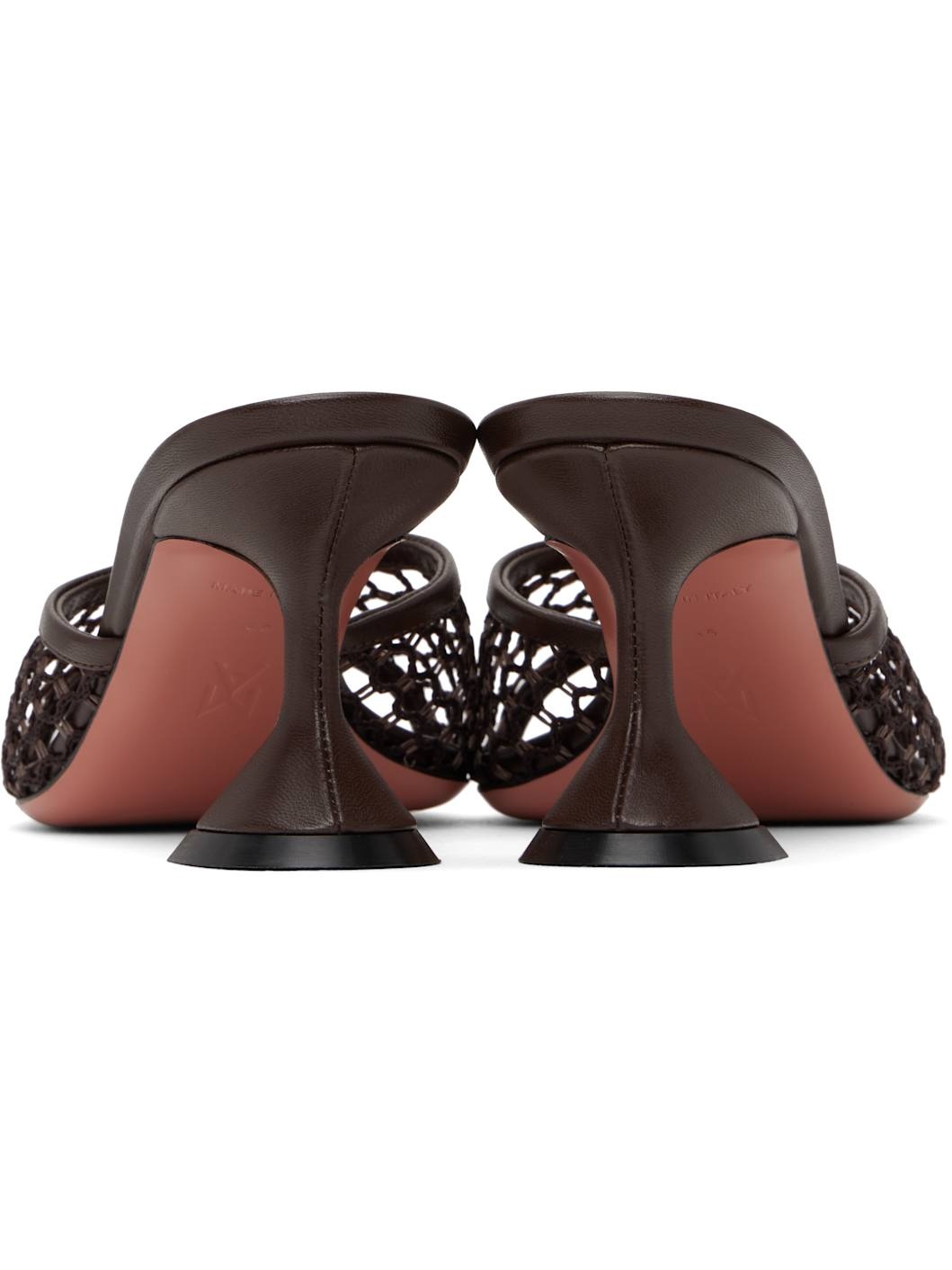 Brown Lupita Net 70 Heeled Sandals - 2